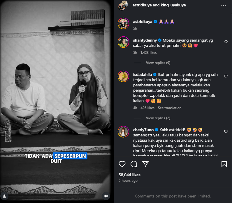 Astrid Uya ratapi nasibnya